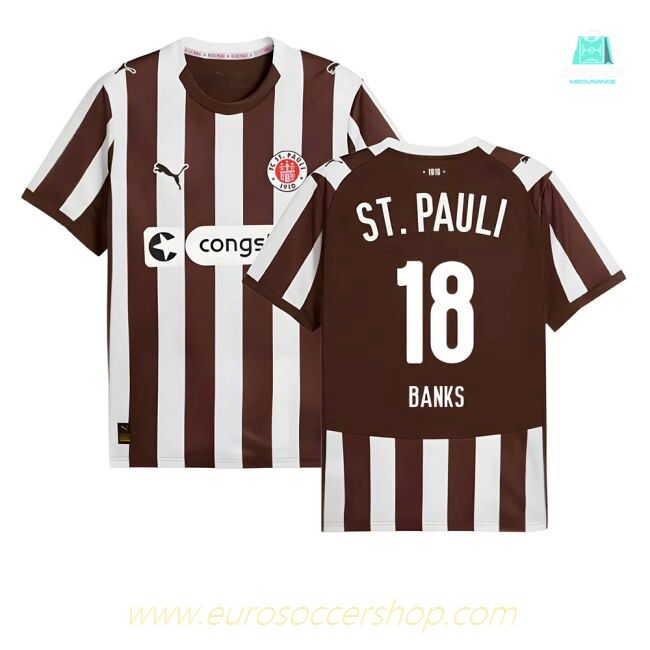 2025-2026 St Pauli Home Shirt (Banks 18)