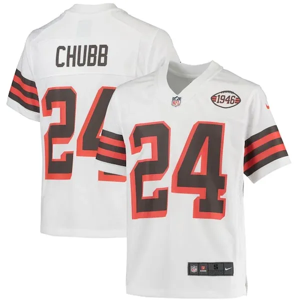 None Nick Chubb Game Jersey - White | NFL Player Jersey | NFL Football