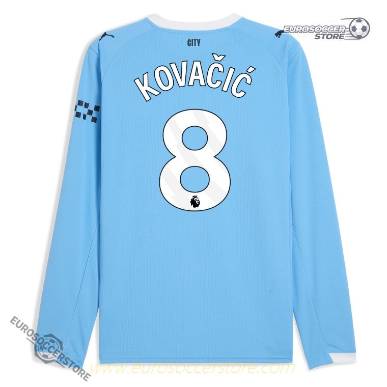25-26 Season Manchester City Home Long Sleeve KOVAČIĆ 8 Football Jersey