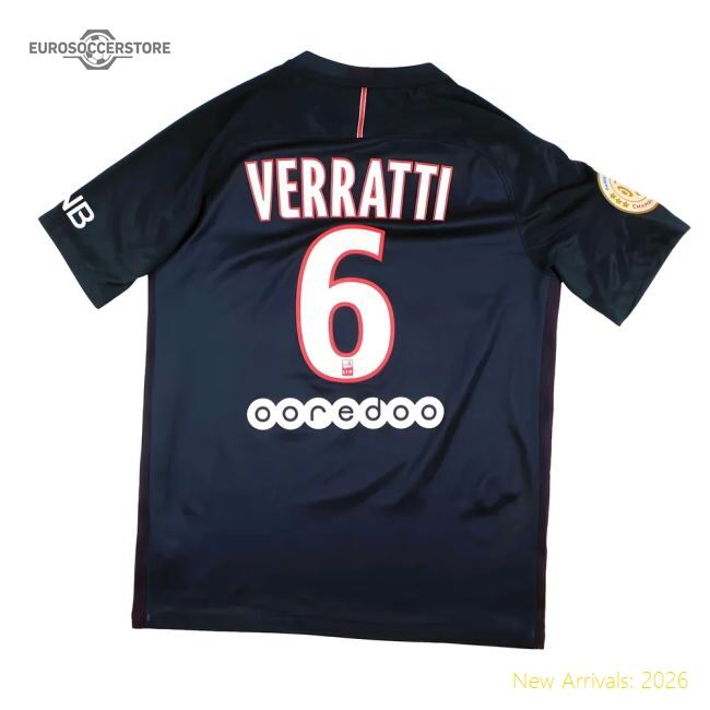 Performance Psg 2016-17 Home Shirt (M) Verratti #6 (Excellent)