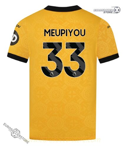 Wolverhampton Wanderers Home MEUPIYOU 33 Jersey for the 25-26 season.