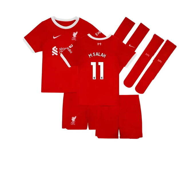 Adult 2023-2024 Liverpool Home Little Boys Mini Kit (M Salah 11)