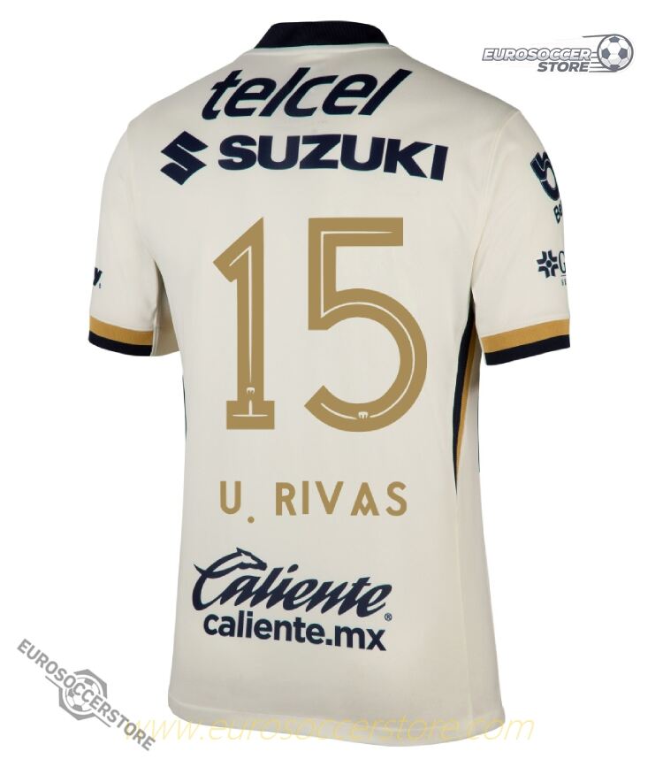 Pumas UNAM 25-26 Season Home Jersey Featuring U. RIVAS #15