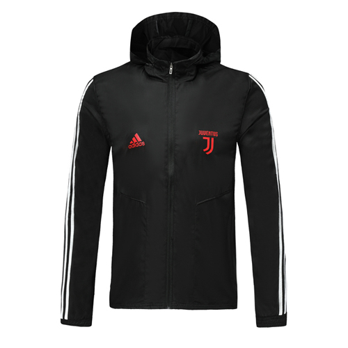 Premium Durable 2019-20 Juventus Black Hoody Woven Windrunner