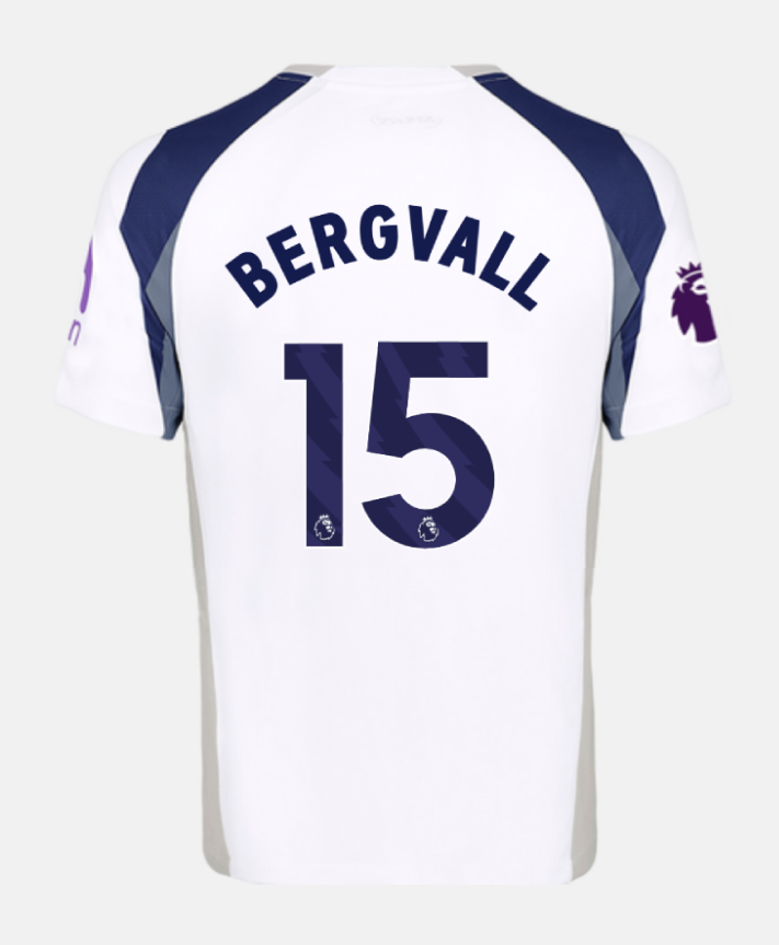 Tottenham Hotspur Home Jersey 25-26 with BERGVALL 15 Printing