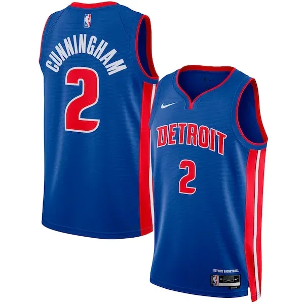 Performance Cade Cunningham DET Basketball Jersey - Blue