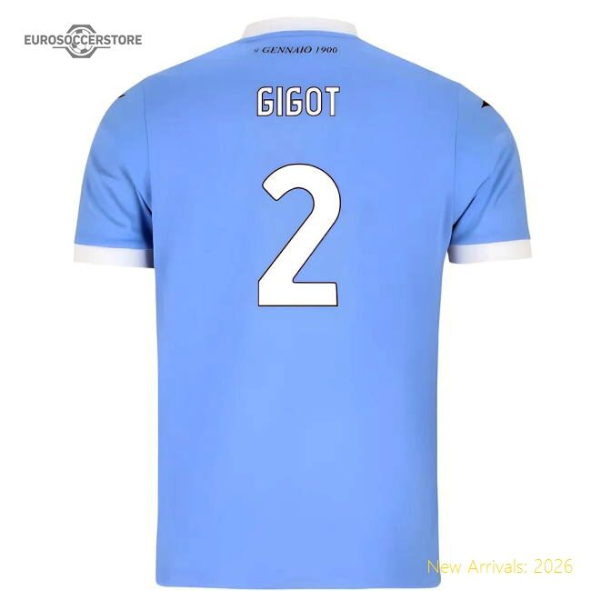 Match-Day Professional-Grade 2025-2026 Lazio Home Shirt (Gigot 2)