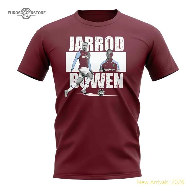 Authentic Jarred Bowen Player Collage T-shirt (maroon) - Premium