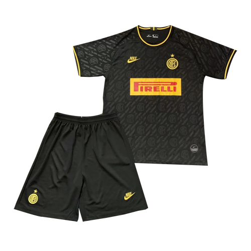 KIDS 19-20 INTER MILAN THIRD BLACK FOOTBALL KITShirtShorts - Official
