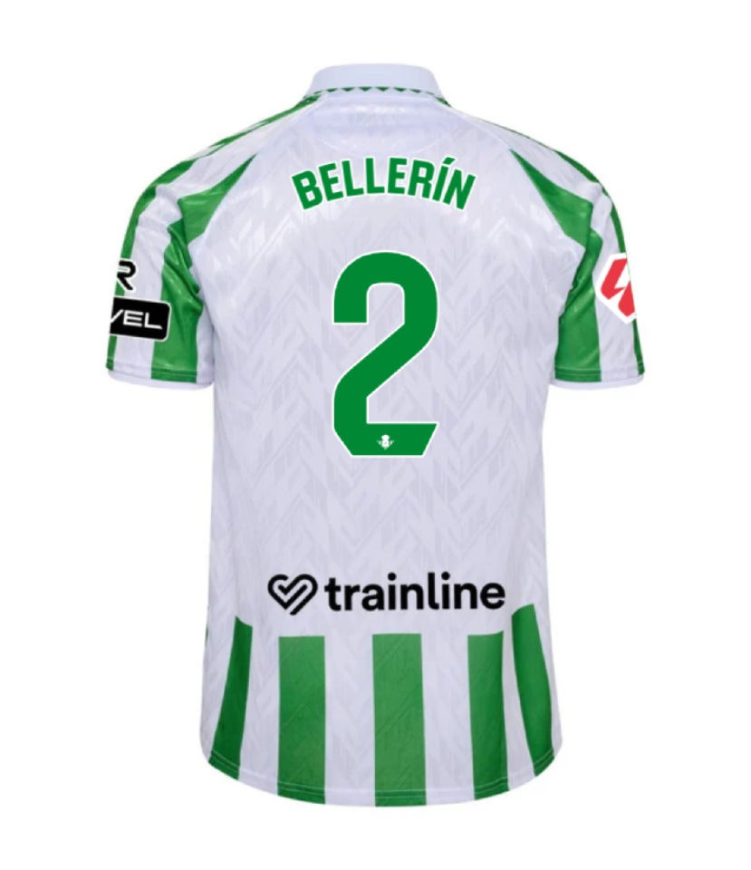 Real Betis 24-25 Season Home Jersey with BELLERÍN 2 Printing