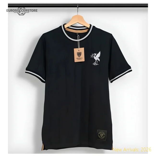 Premium Liverpool Silver Bird Retro Football Shirt (black) - Premium