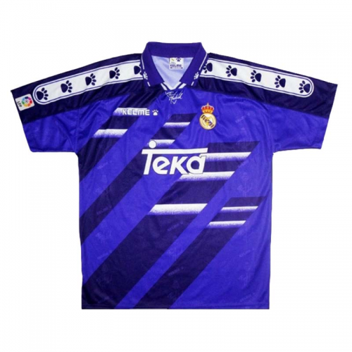 Real Madrid 93-94 Blue Retro Soccer Jersey Shirt - Official Replica