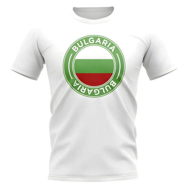 Bulgaria Football Badge T-Shirt (White)