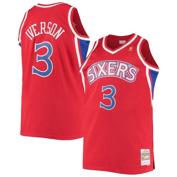 Allen Iverson PHI Swingman Jersey - modern Basketball - Red athletic
