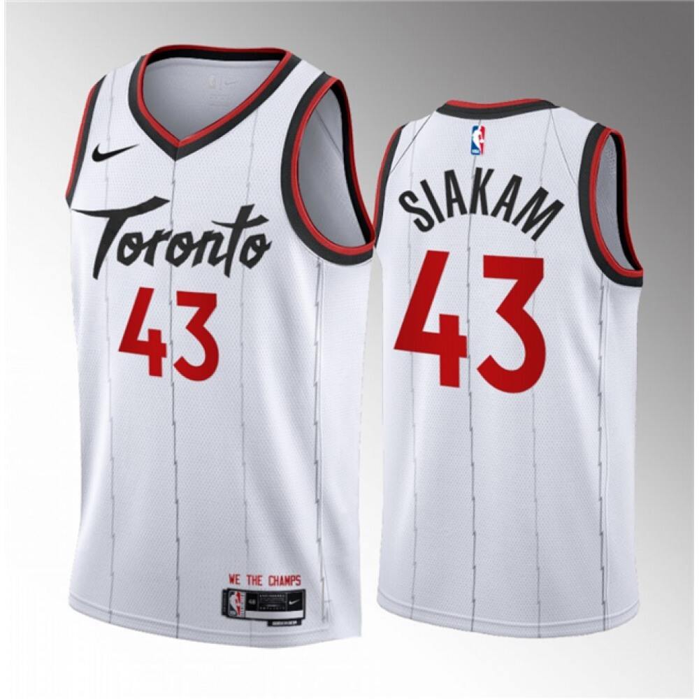 Men's Toronto Raptors #43 Pascal Siakam White 2023/24 Association Edition Stitched Basketball Jersey