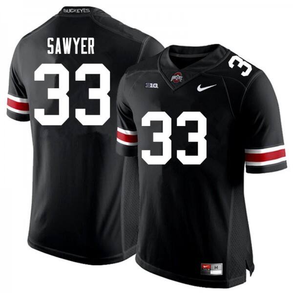 Men Ohio State Buckeyes Jack Sawyer #33 Nike Black Performance