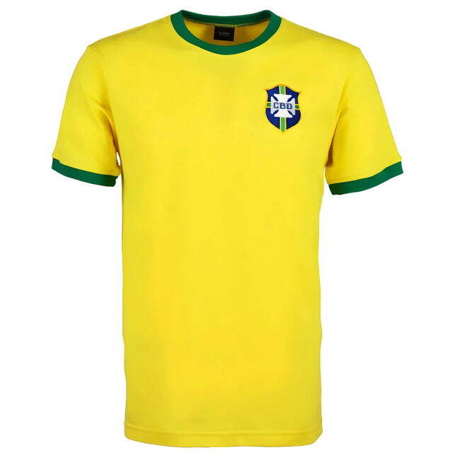High Brazil 1970'S World Cup Retro T-Shirt - Yellow/Green