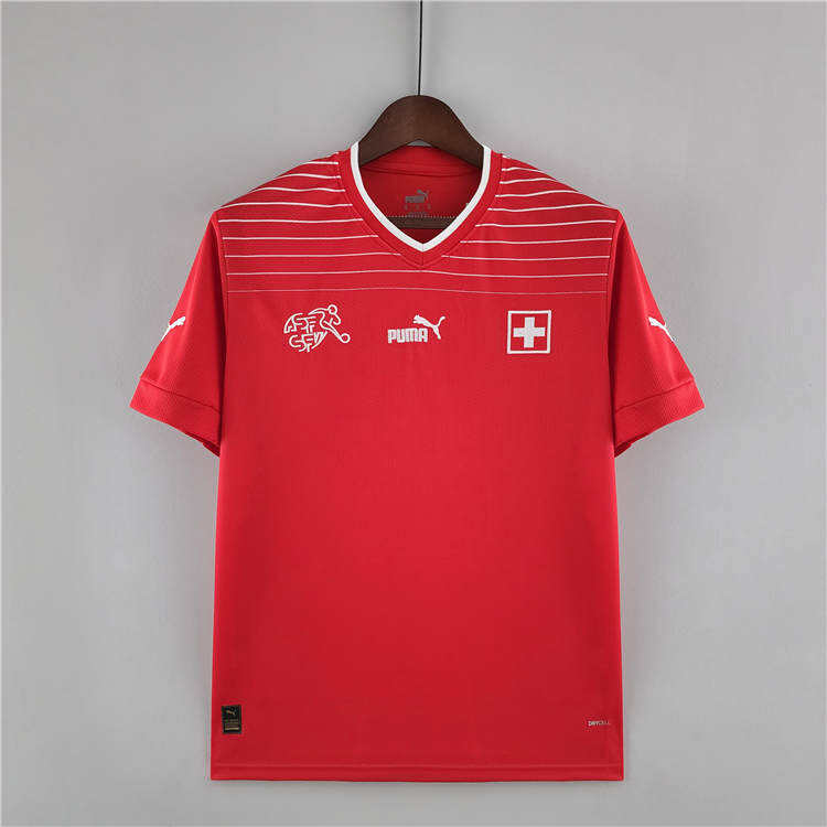 SwitzerlandSuisse World Cup 2022 Home Red Soccer Jersey Football