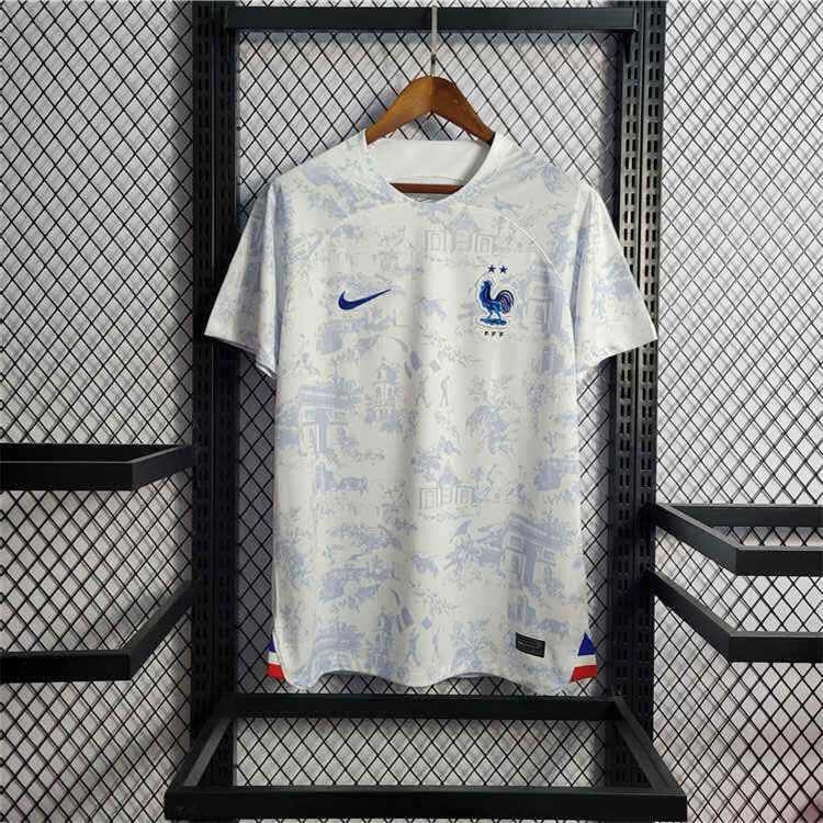 Quick Dry World Cup 2022 France Away White Soccer Jersey Football