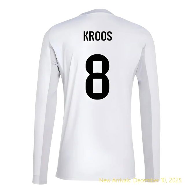 2025-2026 Real Madrid Long Sleeve RM Elite Home Shirt (Kroos 8)