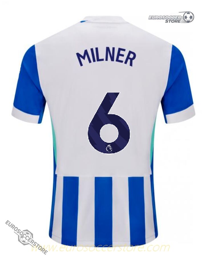 Brighton Hove Albion 25-26 Season Home Jersey with MILNER 6 Printing