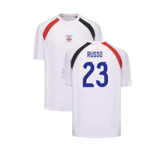 2025 England WEC Poly T-Shirt (White) - Mens (RUSSO 23)