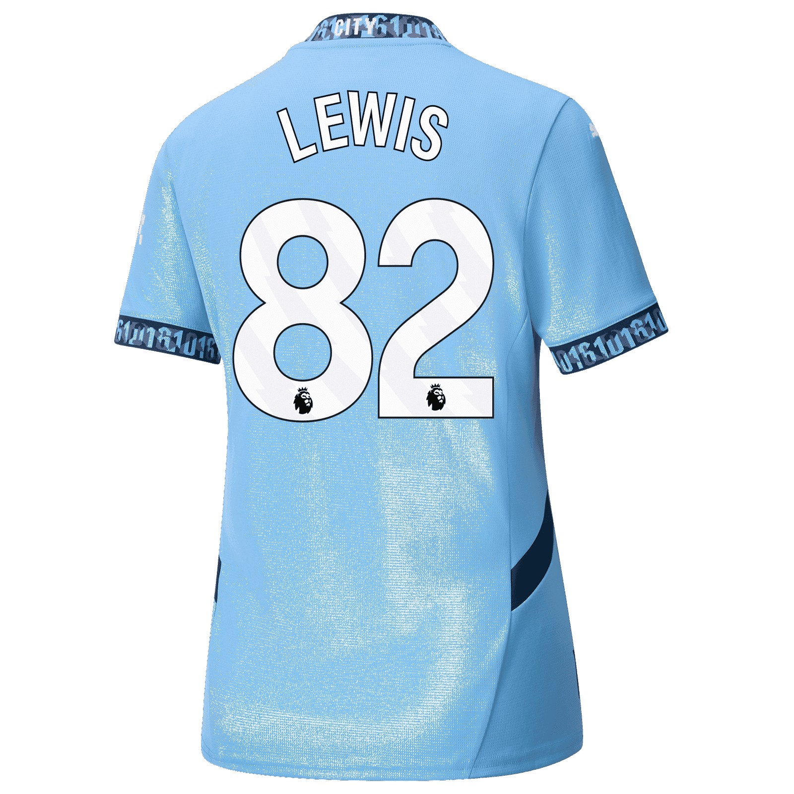 Women’s Manchester City 24-25 Home Jersey with Rico Lewis 82 Printing