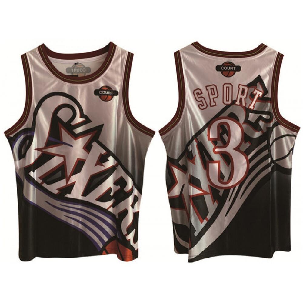 Collector's Item Professional Men's Sixers #3 Allen White Basketball Jersey