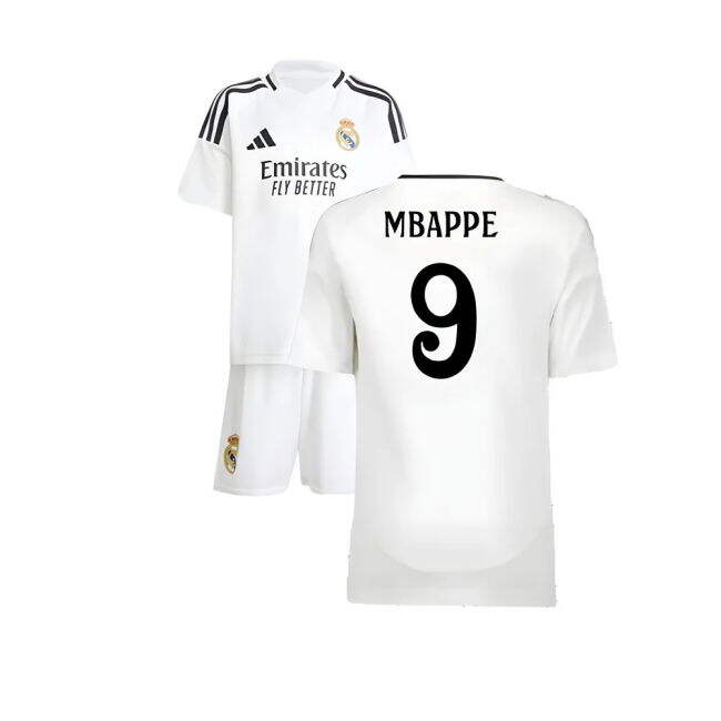 2024-2025 Real Madrid Home Mini Kit (Mbappe 9)