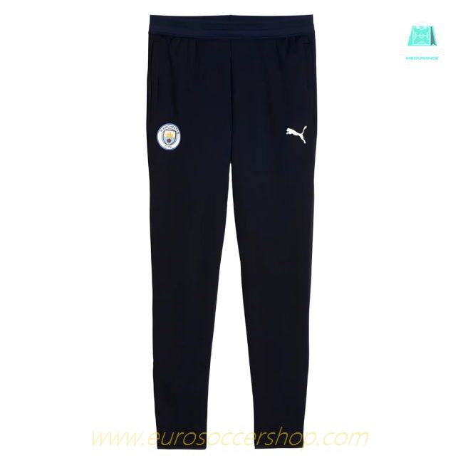 2025-2026 Man City Training Pants w/pockets (Navy) - Kids