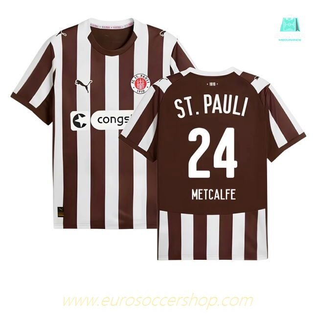 2025-2026 St Pauli Home Shirt (Metcalfe 24)