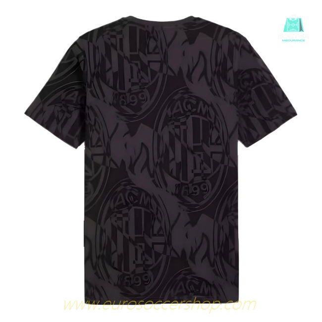 2024-2025 AC Milan ftblCulture Tee AOP (Black)