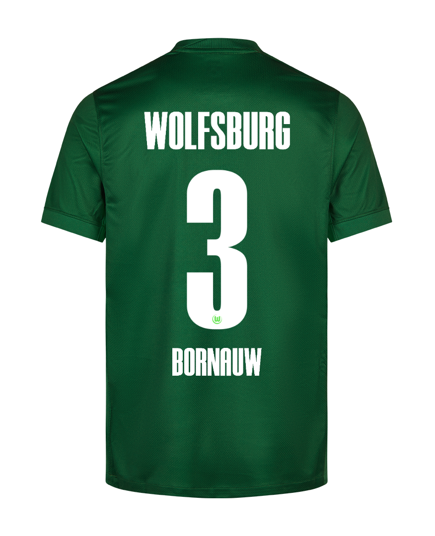 BORNAUW's Number 3 Home Jersey for Wolfsburg in the 25-26 Season