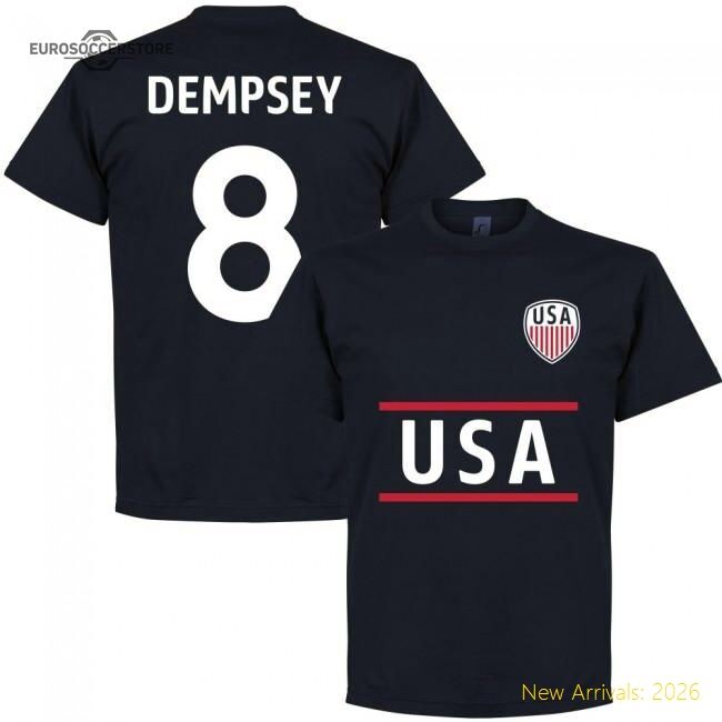Stars And Stripes Clint Dempsey 8 Team T-shirt - Navy - Premium Collection