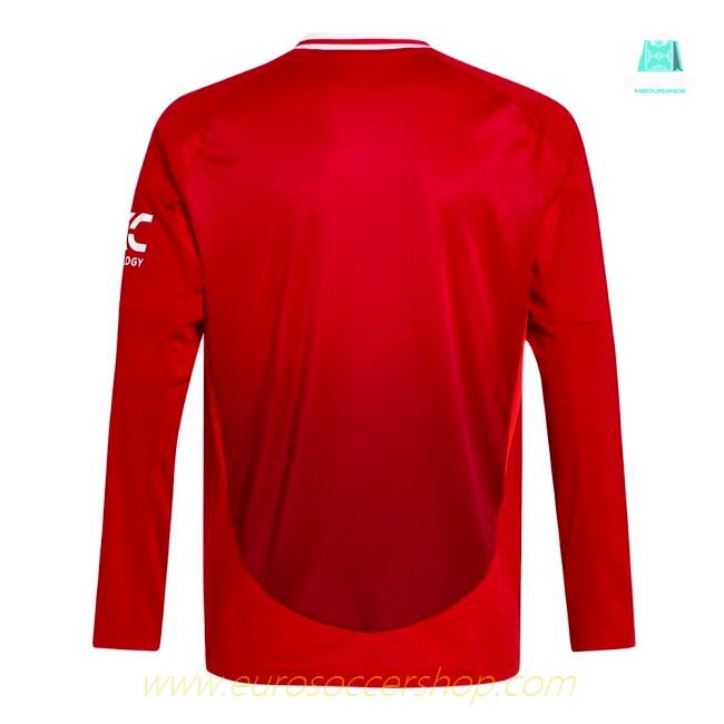 2024-2025 Man Utd Long Sleeve Home Shirt (Kids)