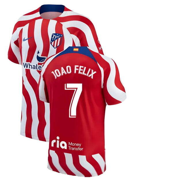 Rare Rare Quality Atletico Madrid Home Rare Jersey (JOAO FELIX 7)