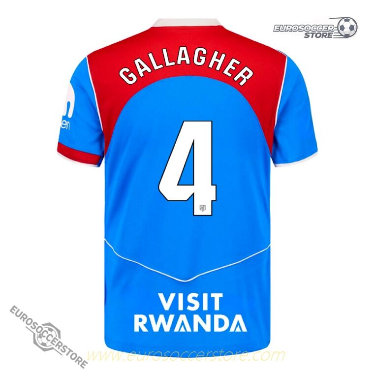 Atletico Madrid's 2025-26 Third Jersey featuring GALLAGHER with the number 4
