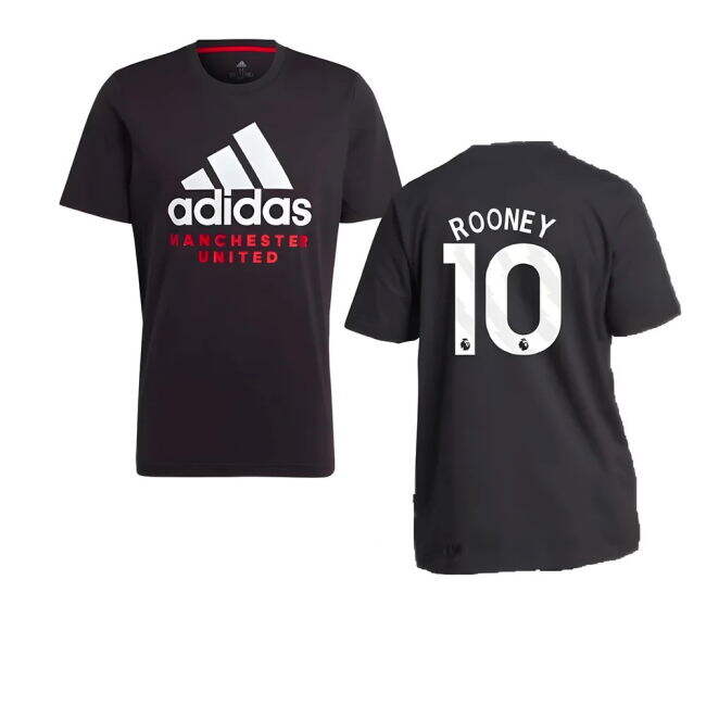 Great Deal Man Utd Rooney 10 2023-2024 Man Utd DNA Graphic Tee (Bla...