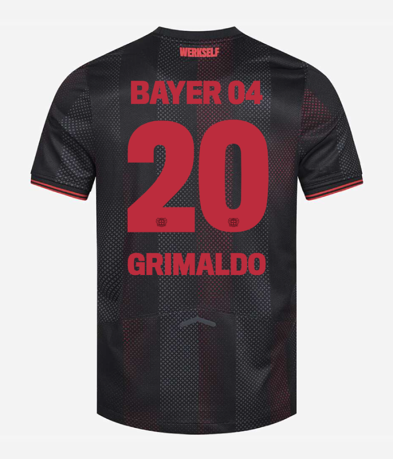 Bayer 04 Leverkusen Home GRIMALDO 20 Football Jersey 25-26 Season
