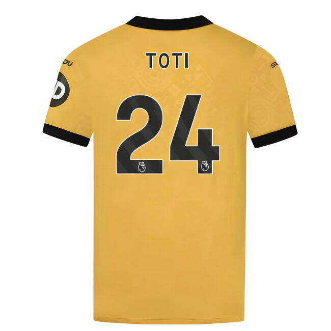 Value Pack 2025-2026 Wolves Home Shirt (Toti 24) Premium Quality Jersey