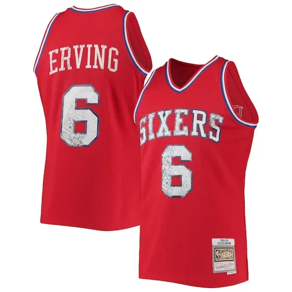 Julius Erving PHI Swingman Jersey - premium authentic-jersey - Red
