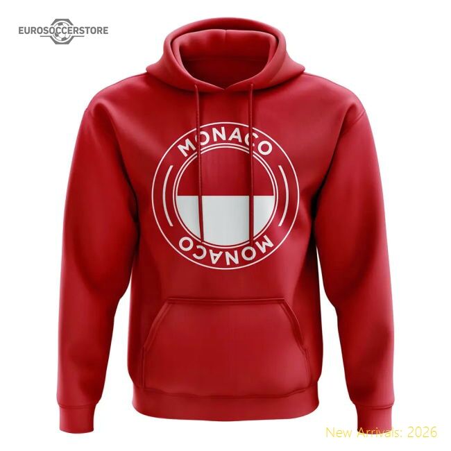 Performance Supporter Monaco Football Badge Hoodie (Red)