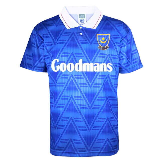 Portsmouth 2021-21 Home Football Shirt Featuring Portsmouth 1992 L M S