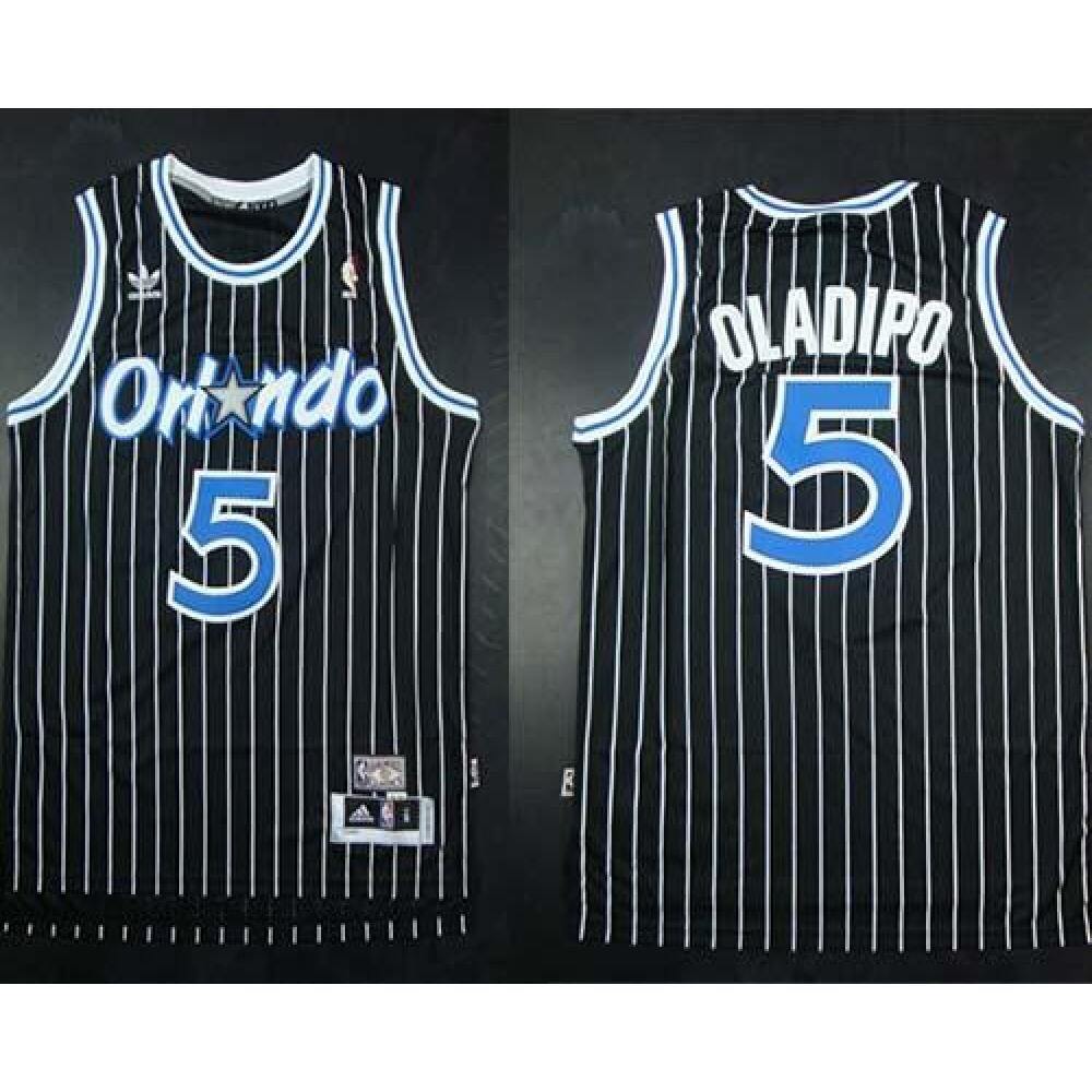 Magic #5 Victor Oladipo Black Throwback Stitched NBA Jersey