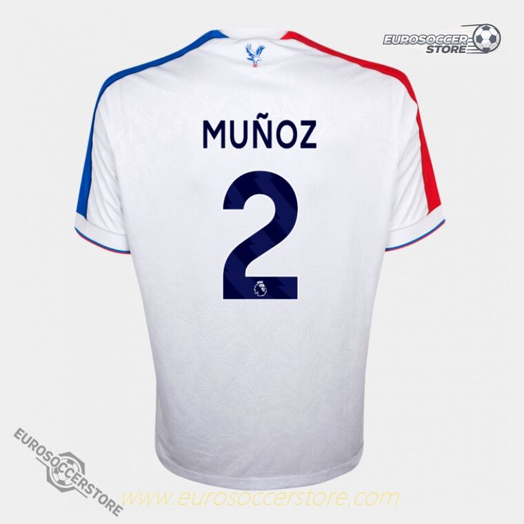 Crystal Palace 2025-26 Third Version MUÑOZ 2 Eagle White Football Jersey