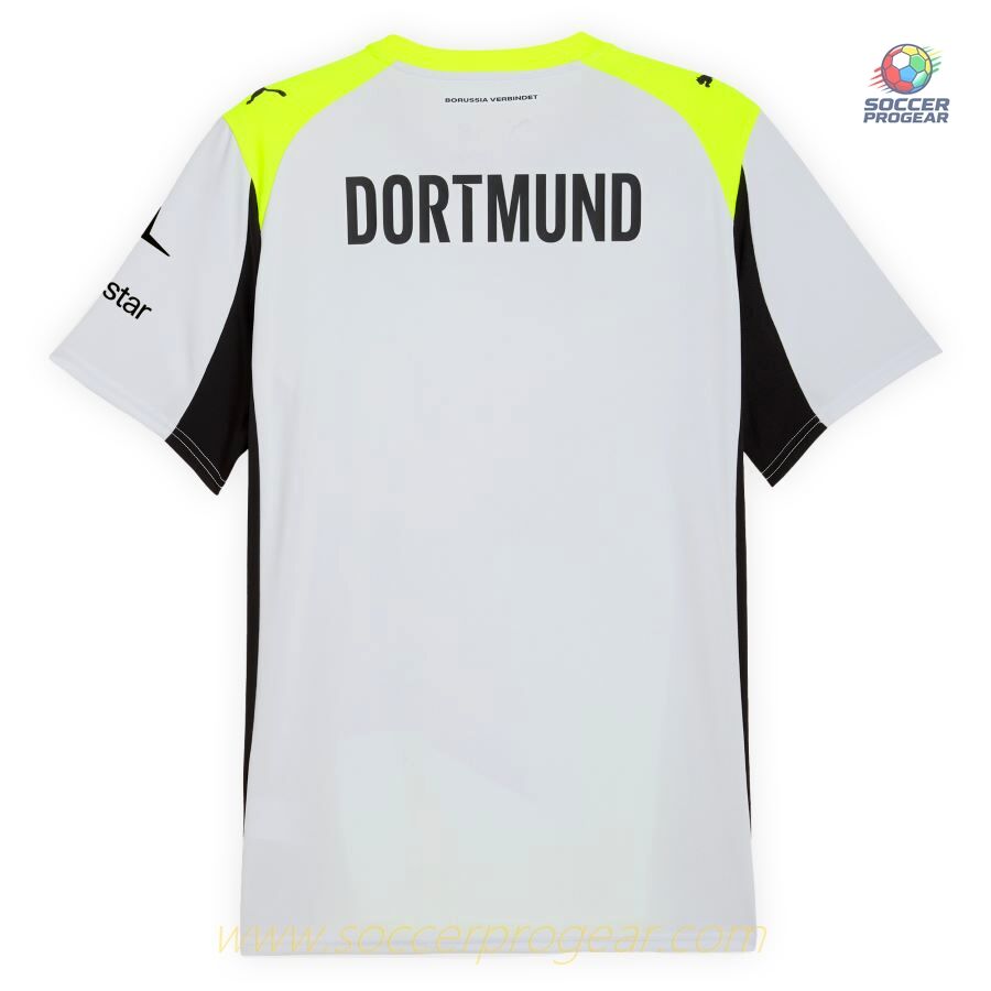 BVB Dortmund Away Youth Soccer Jersey 2025-2026 Season
