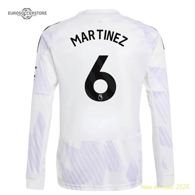 Authentic 2025-2026 Man Utd Long Sleeve Away Shirt (kids) (martinez