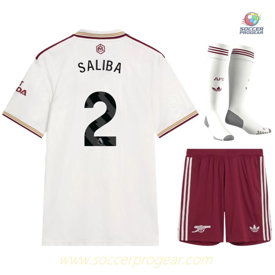 Arsenal 2025/26 Collection Saliba Youth Third Team Jersey Team Jersey