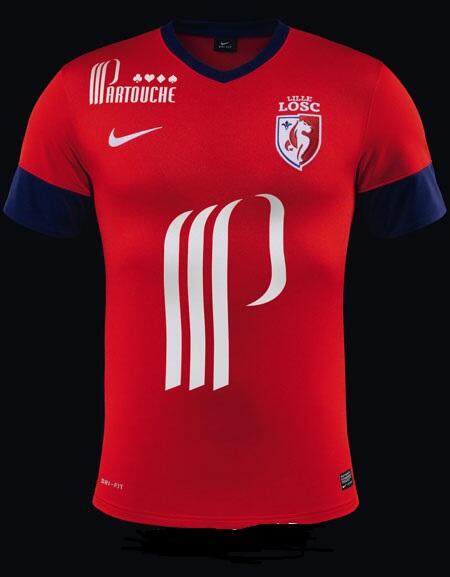 Performance Driven 13-14 Lille OSC Home Red Jersey Shirt