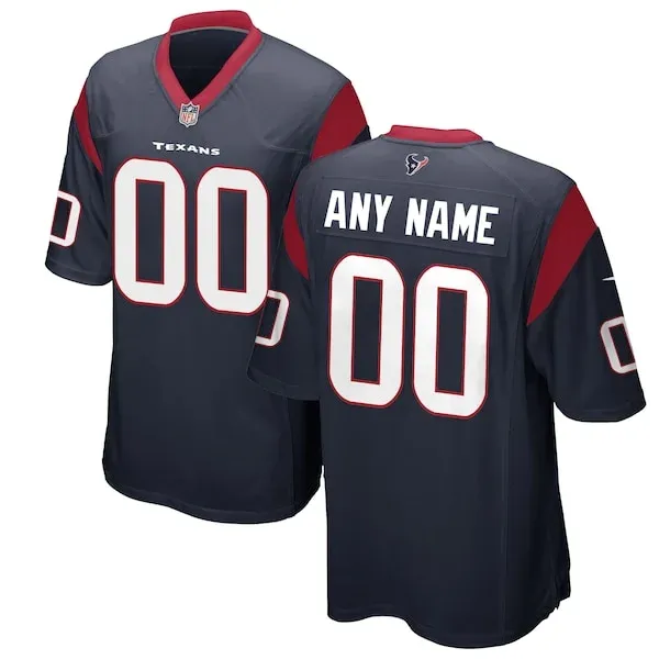 None Houston Texans Game Jersey - Navy | NFL Player Jersey | NFL Footb